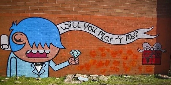marriage proposal wall art
